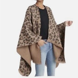 Banana Republic Reversible Cheetah Poncho